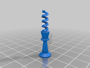 Schach-Spirale-Stück Skulpturen 3d print model - Mito3D