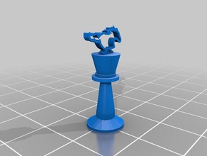 mustang pieza de ajedrez caballero 3d print model - Mito3D
