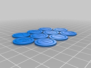 numbered stacking chips games 3d print model - Mito3D