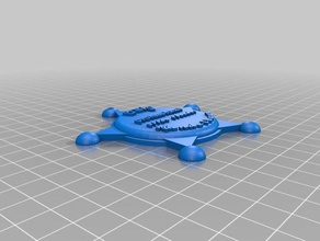 il mio personalizzato distintivo di sceriffo più puntelli 3d print model - Mito3D