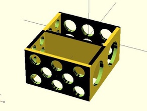 rack-reaktionsgefäße konisch tool Inhaber - Boxen test tube rack 3d print model - Mito3D