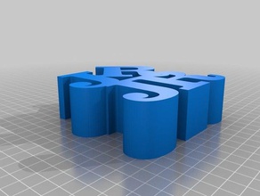 meine angepasste word-Skulptur Skulpturen 3d print model - Mito3D