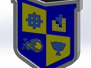 video game high school crest games solidworks 3d print model - Mito3D