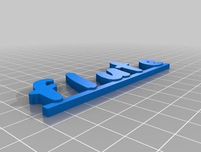 signo de la nube flauta signos logotipos personalizado 3d print model - Mito3D