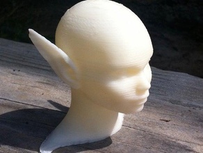 elf girl otros busto la cabeza escultura 3d print model - Mito3D