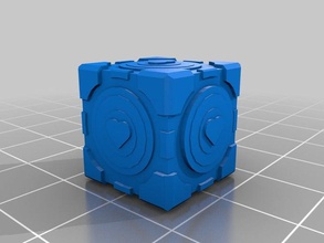 portale companion cube video giochi 3d print model - Mito3D