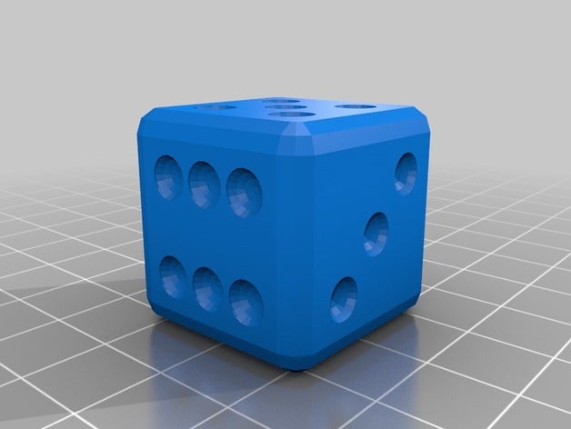 dado truccato 6 i dadi personalizzato 3D print model - Mito3D