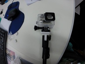 gopro montage monopodes caméra 3d print model - Mito3D