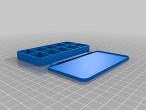 10 compartment case 110x55mm containers customized 3d print model - Mito3D