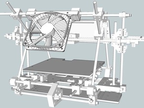 reprap mendel fan mount other 3d sketchup upgrade 3d print model - Mito3D