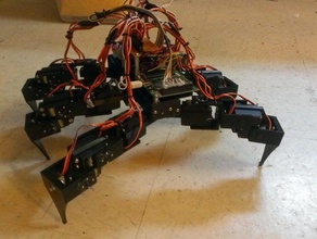 hexapod mg995 servos robótica 3d print model - Mito3D