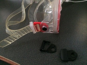 replacement clip kids diving mask parts openscad part 3d print model - Mito3D