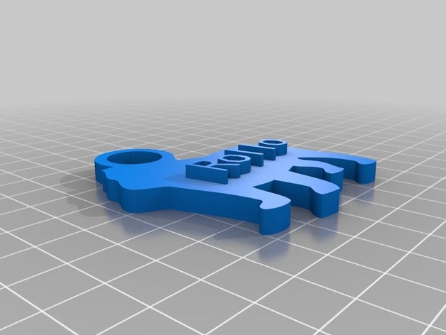rollo 2 i portachiavi personalizzato 3D print model - Mito3D