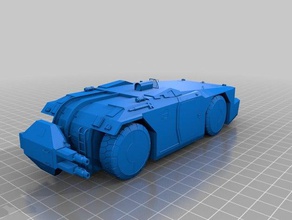 aliens armored personnel carrier turret down vehicles 3d print model - Mito3D