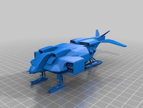 colonial marines dropship weapons pods not deployed vehicles 3d print model - Mito3D