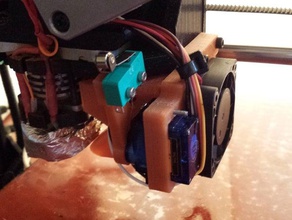 lulzbot taz ventilador de doble conducto auto cama nivelación servo 3d la impresora accesorios creado freecad taz3 taz4 3d print model - Mito3D