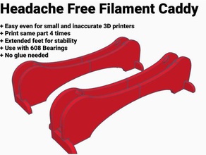 universal-Kopfschmerzen-free-filament-caddy-version 3 d drucken filament-guide filament spool holder 3d print model - Mito3D