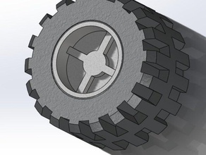 lego pneu roda tipo 1 construção brinquedos bloco tijolo 3d print model - Mito3D