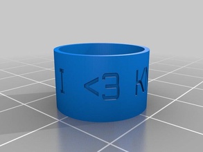 &lt3 knicks anéis personalizado 3d print model - Mito3D