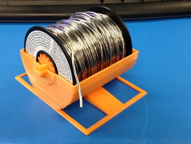 kester solder spool-Halter - Elektronik Halterung Spender Spindel 3D print model - Mito3D