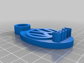 geoff vw llavero llaveros personalizado 3d print model - Mito3D