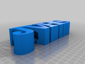meu personalizados yaya porta-lápis sinais logotipos 3d print model - Mito3D