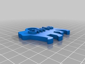 chris bulldog keychain keychains customized 3d print model - Mito3D