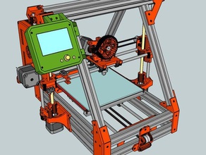 graphical lcd case ao-101 3d printer parts glcd mendelmax 3d print model - Mito3D