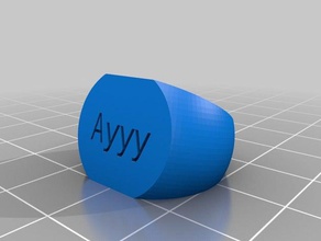 la mia dedica personalizzata anello - ayyy lmao anelli 3d print model - Mito3D