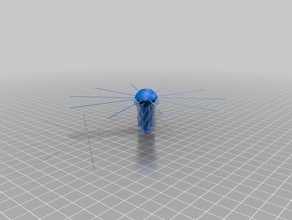 my customized jellyfish - drooloops default animals 3d print model - Mito3D
