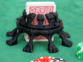ornate gothic stand deck cards toy game accessories poker 3d print model - Mito3D
