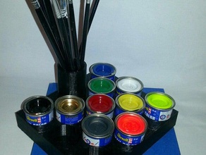revell vernice organizzatore farbhalter il fai da te farben pennello 3d print model - Mito3D