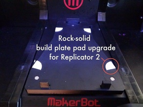 rock-solid build plate pad upgrade replicator 2 3d printer accessories acrylic part 3d print model - Mito3D