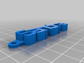 sandra keychain organization customized 3d print model - Mito3D