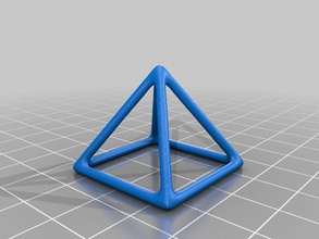 wire-frame-Pyramide math Kunst base geometrie Schmuck primitiv Form 3d print model - Mito3D