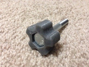 small knob 14 inch bolt nut parts quarter 3d print model - Mito3D
