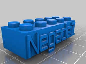 negadez keychain 2 construction toys customized 3d print model - Mito3D