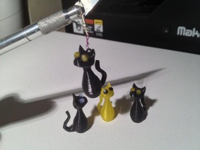 kedi süsleme küpe takı sevimli heykelcik kitty 3d print model - Mito3D