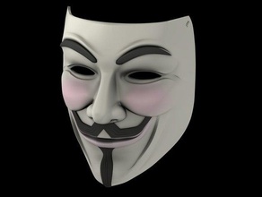 guy fawkes mask props anonymous halloween prop replica vendetta 3d print model - Mito3D