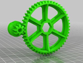 ultimaker feeder gear mod straght teeth 3d printer parts knob upgrade 3d print model - Mito3D