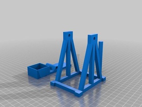 große Katapult mechanisch ist - Spielzeug launcher Physik einfach 3d print model - Mito3D