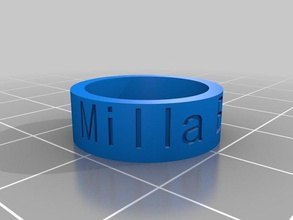 milla anel anéis personalizado 3d print model - Mito3D