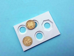 uk coin holder machine era wallet organization coins money clip 3d print model - Mito3D