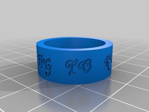 ein ring fancy breit-Größe 12 Ringe angepasst 3d print model - Mito3D