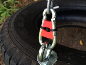 carabiner lock outdoor garden safety swing tire 3d print model - Mito3D