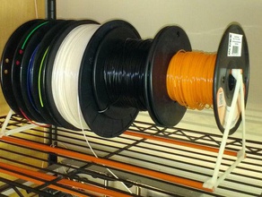 multi-spool filament rack parametric spool hub 3d printer accessories openscad 3d print model - Mito3D