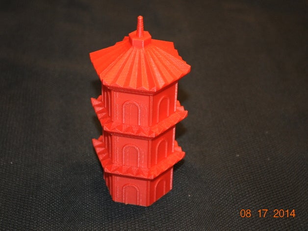 simples pagode edifícios estruturas 3D print model - Mito3D