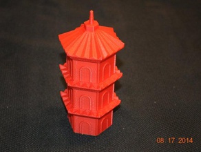 simple pagoda buildings structures 3d print model - Mito3D