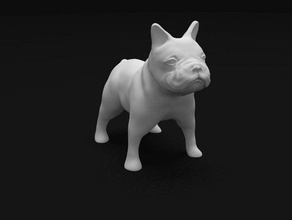 bulldog francês animais stl 3d print model - Mito3D