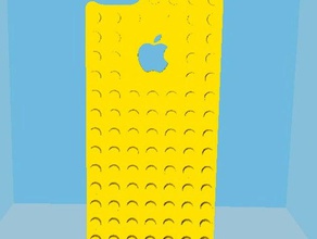 iphone 5 lego-case-apple-logo mobile 3d print model - Mito3D